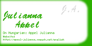 julianna appel business card